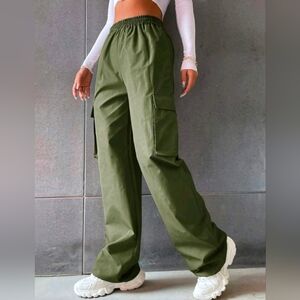 Women's Army Green Cargo Pants